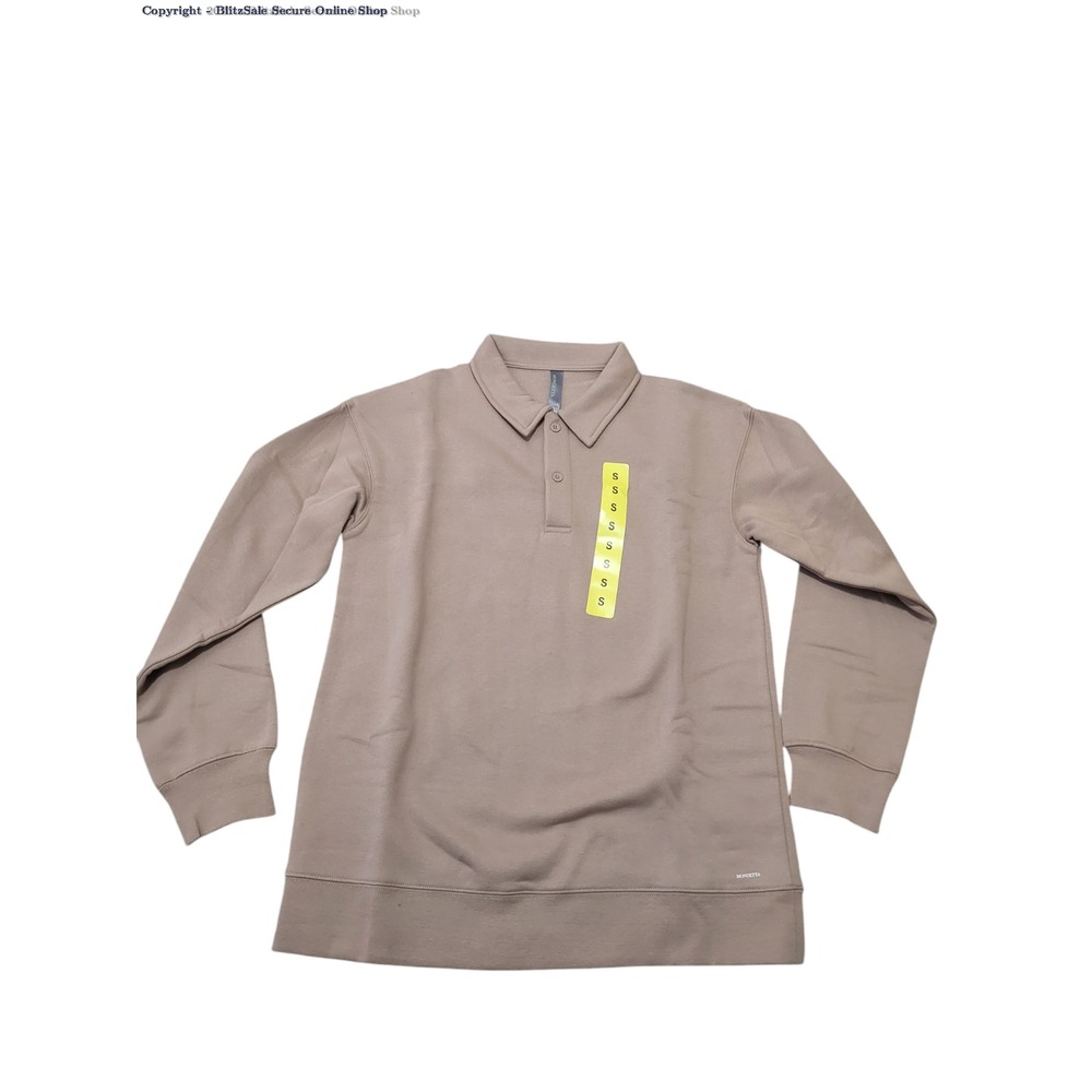 Mondetta Womens Long Sleeve Polo Shirt, Collared Sweatshirt Pullover - Small